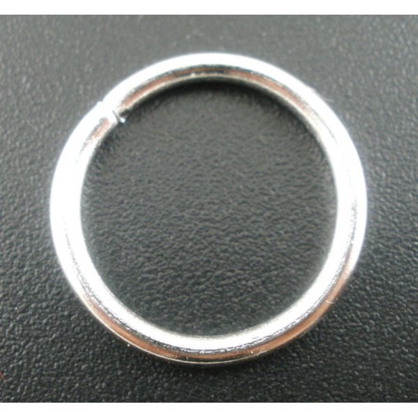 100 Thick Open Junction Rings 16 mm Silver