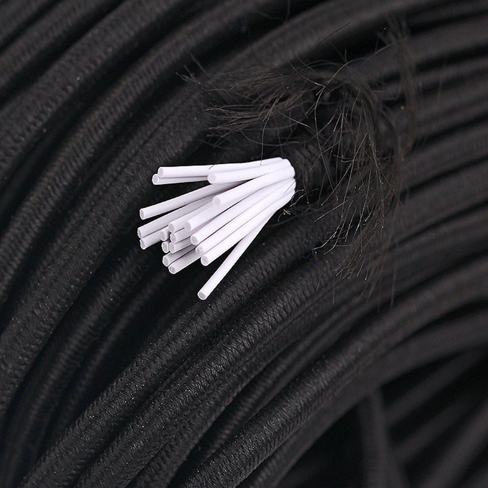 100 meters Round elastic 2.5 mm Black