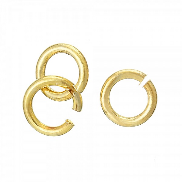 10 Open Junction Rings 04 mm 18K Gold Plated N&deg;01