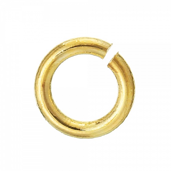 10 Open Junction Rings 04 mm 18K Gold Plated N&deg;01