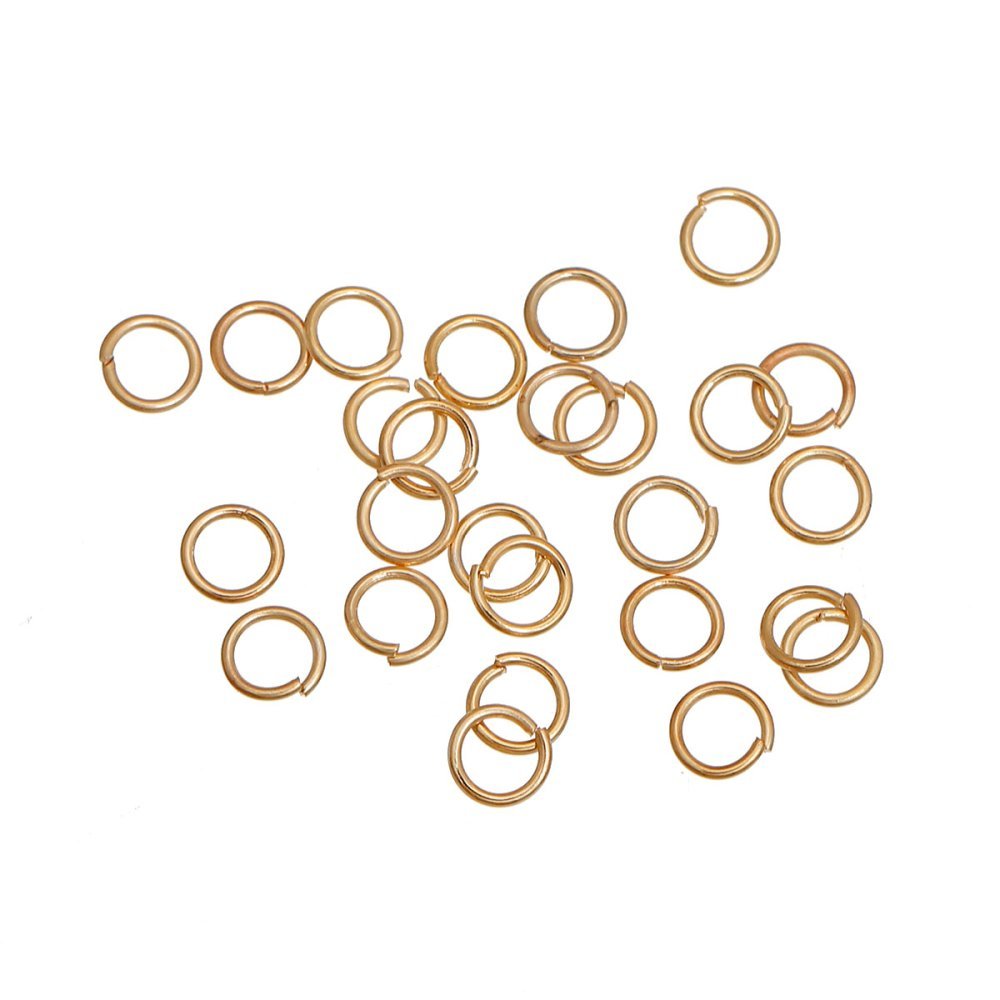 10 Junction Rings 06 mm 01 Open 14K Gold Plated