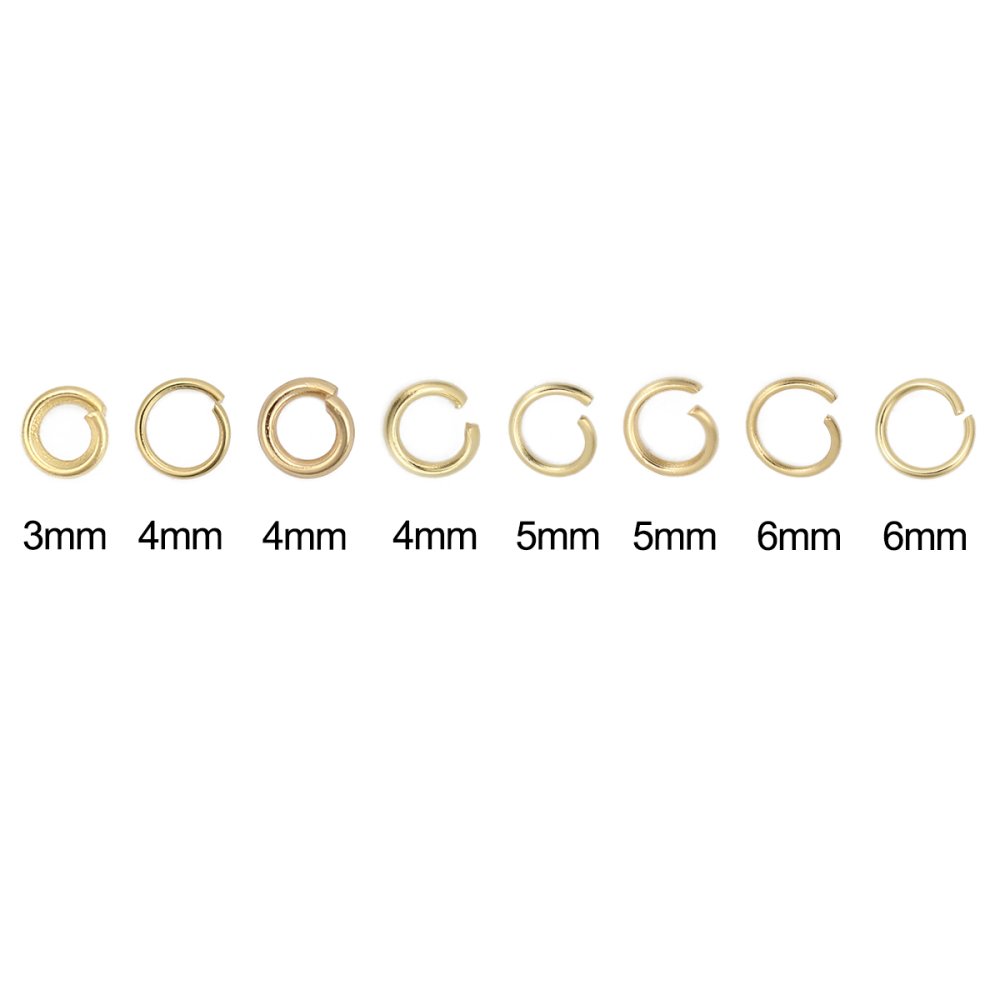 10 Gold Plated Open Junction Rings 03 mm