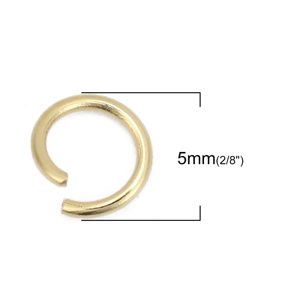 10 Gold Plated 05 mm Open Junction Rings