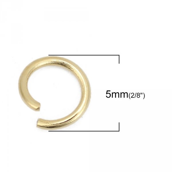 10 Gold Plated 05 mm Open Junction Rings