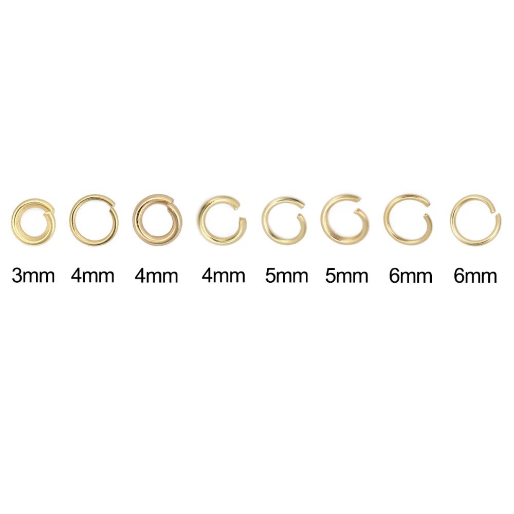 10 Junction Rings 06 mm 02 Open Gold Plated