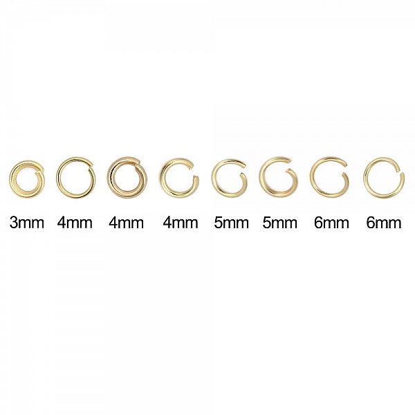 10 Junction Rings 06 mm 02 Open Gold Plated