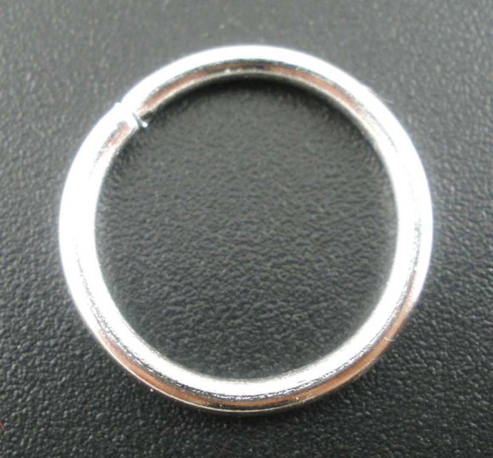 10 Thick Open Junction Rings 16 mm Silver