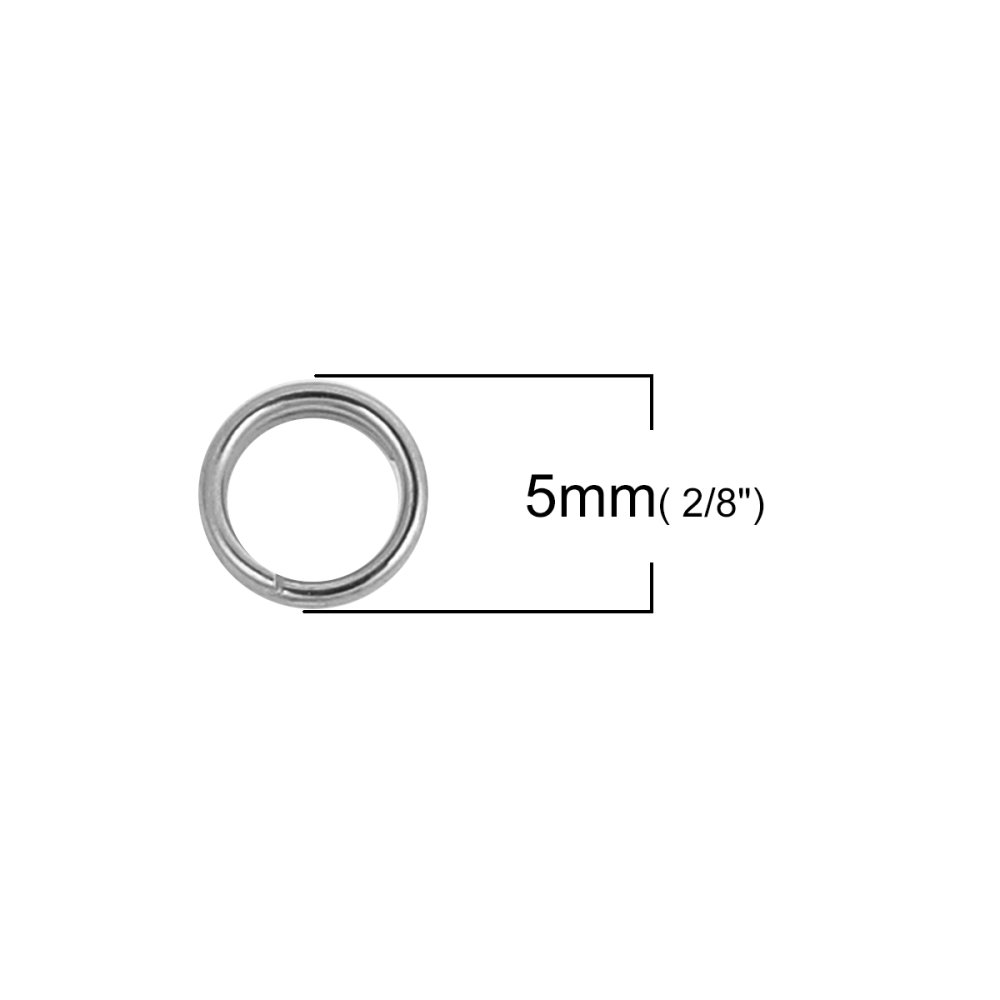 10 Double Junction Rings 05 mm Stainless steel