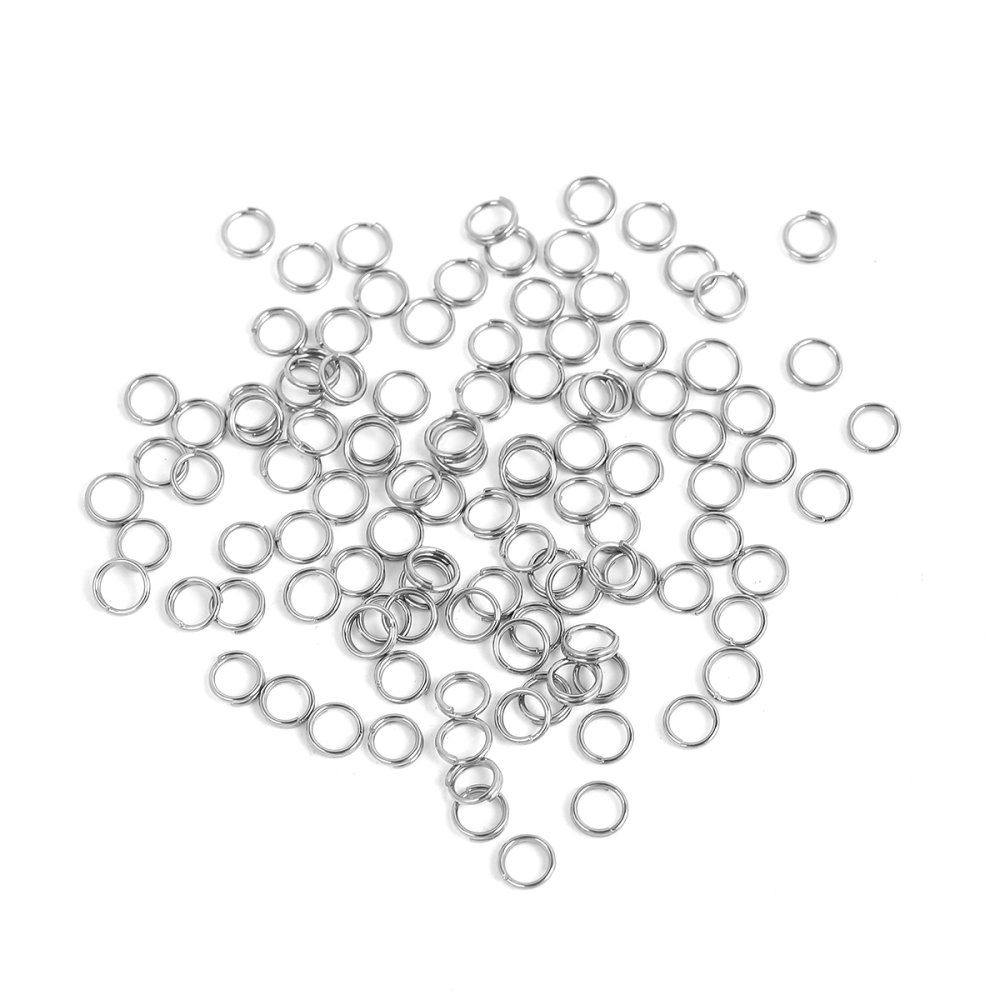 10 Double Junction Rings 05 mm Stainless steel