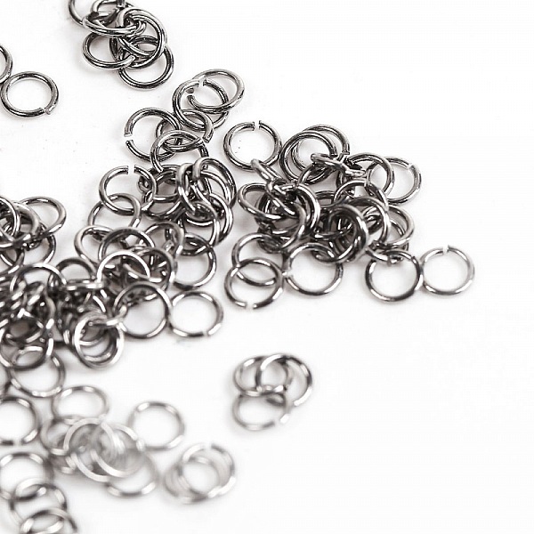 10 Open joint rings 04 mm Stainless steel N&deg;01-02