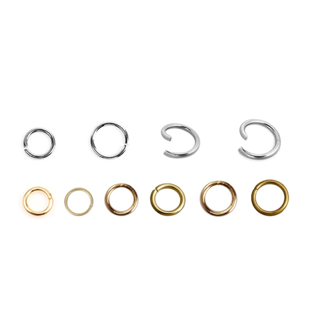 10 Open joint rings 04 mm Stainless steel N°01-02