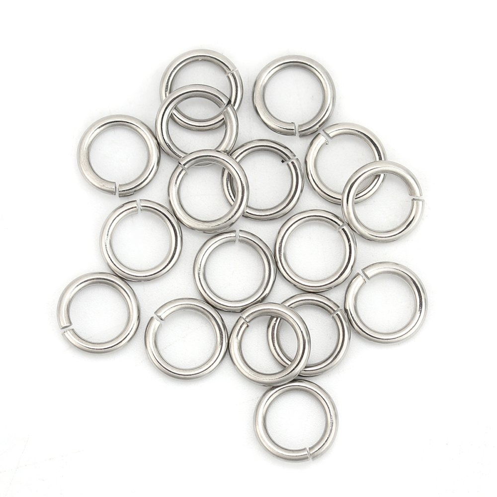 10 Open Junction Rings 09 mm Stainless