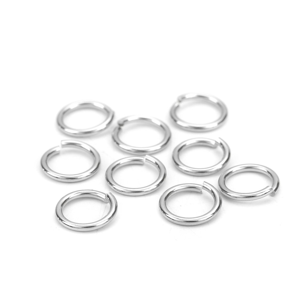 10 Open joint rings 11 mm Stainless steel