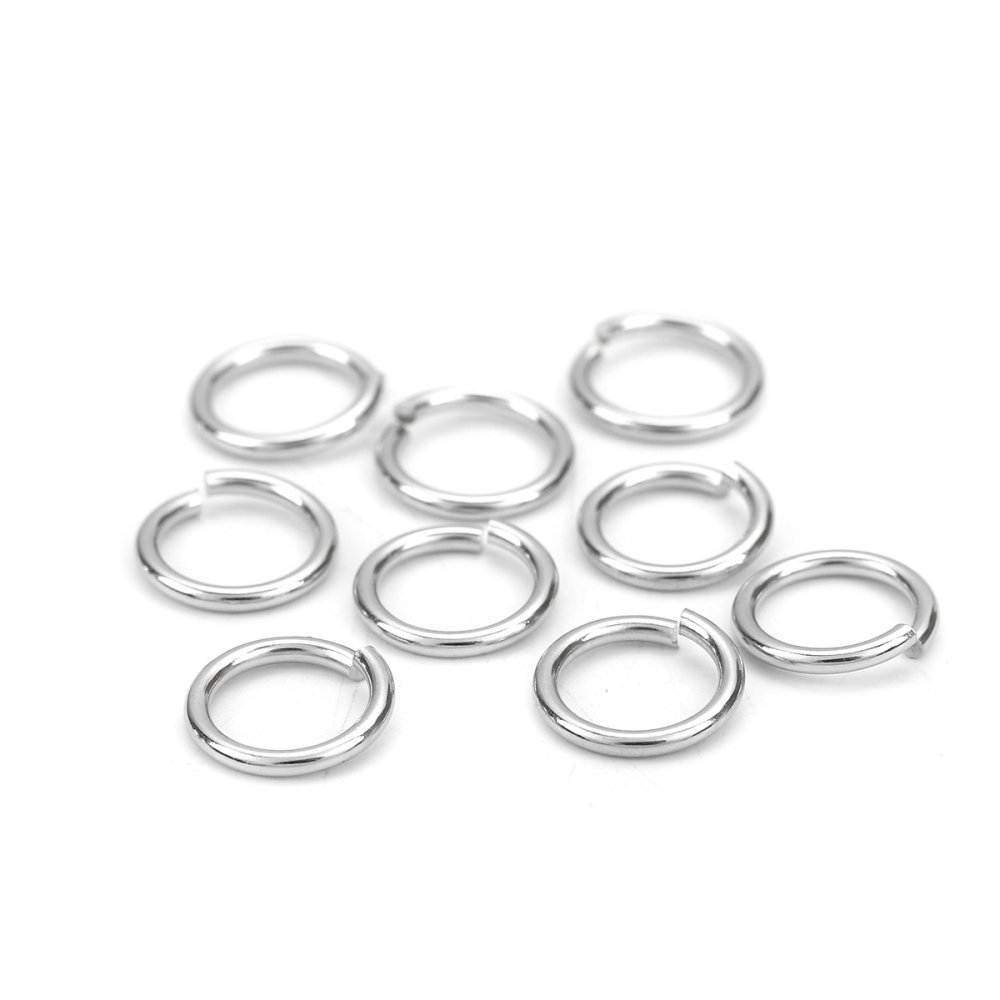 10 Open joint rings 11 mm Stainless steel