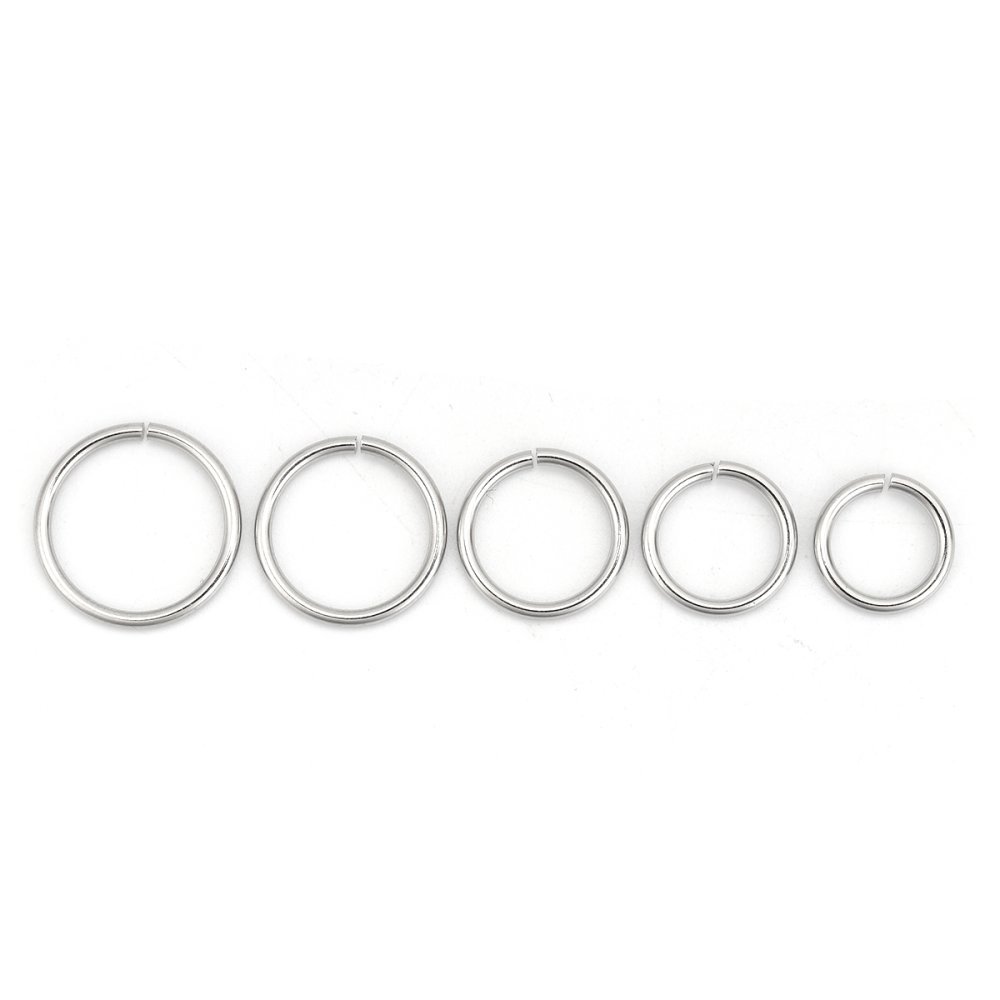10 Open joint rings 11 mm Stainless steel