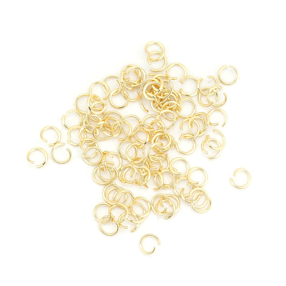 10 Open Junction Rings 03 mm Stainless steel gold plated