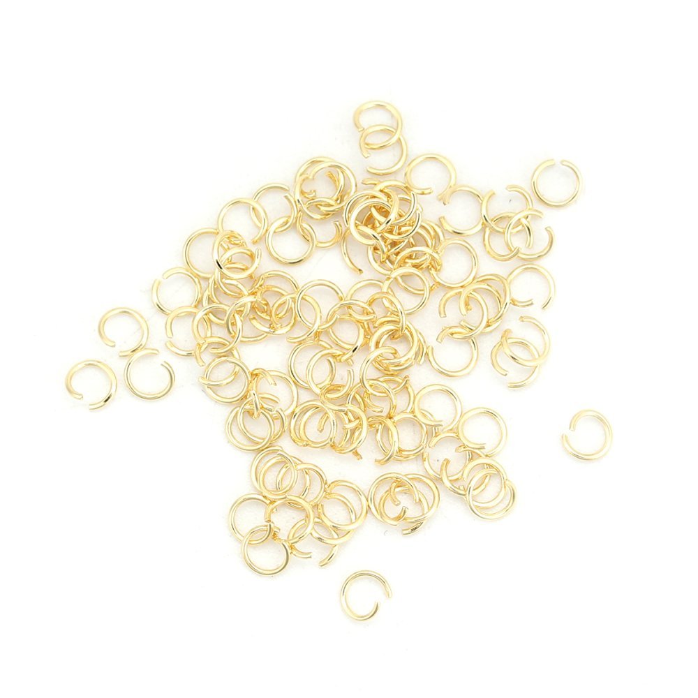 10 Open Junction Rings 03 mm Stainless steel gold plated