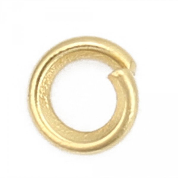 10 Open joint rings 03 mm Stainless steel gold-plated N&deg;02