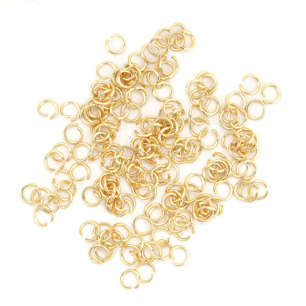 10 Open Junction Rings 04 mm Stainless steel gold plated