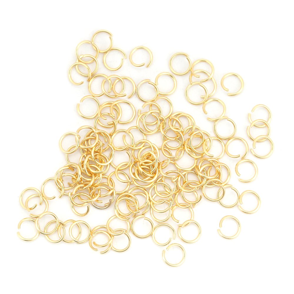 10 Open Junction Rings 05 mm Stainless steel gold plated