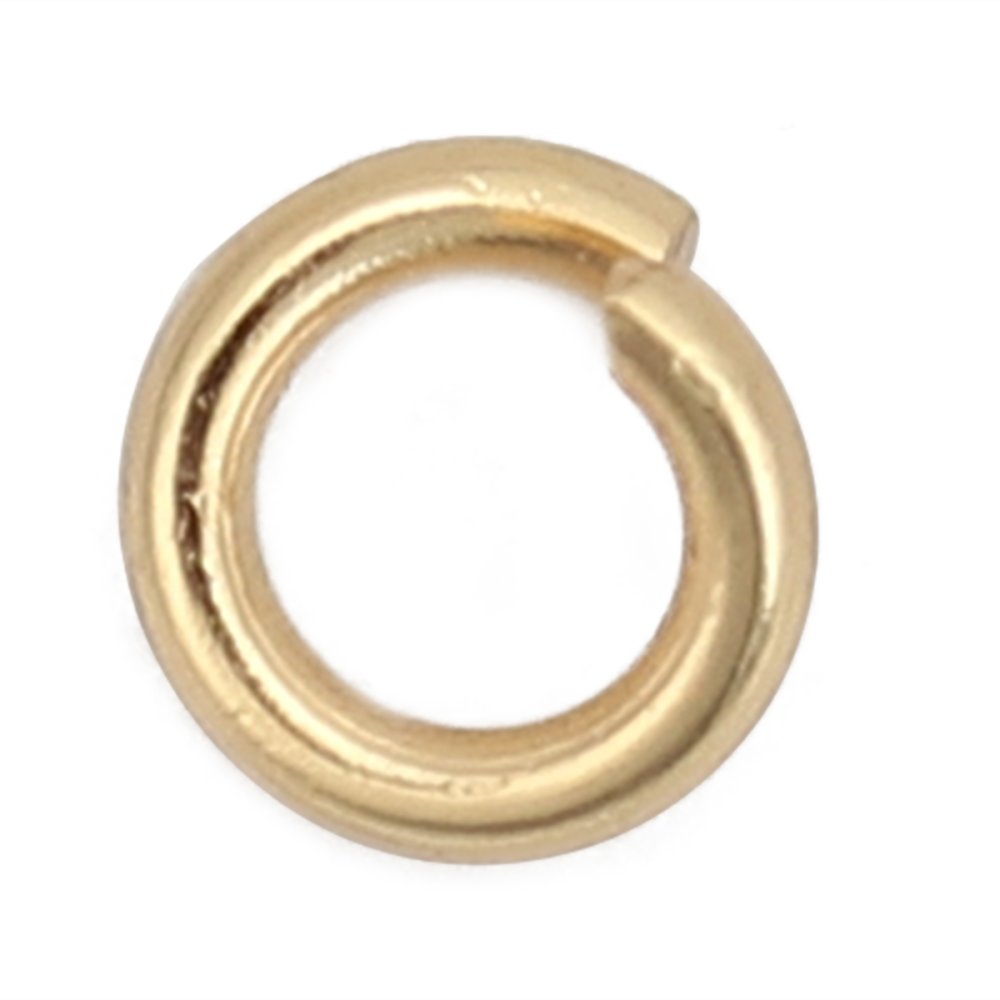 10 Open Junction Rings 04 mm Stainless steel gold plated N°03