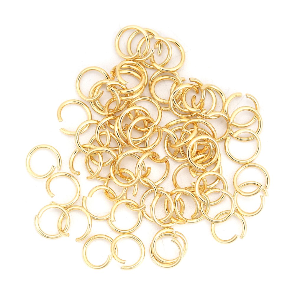 10 Open Junction Rings 06 mm Stainless steel gold plated