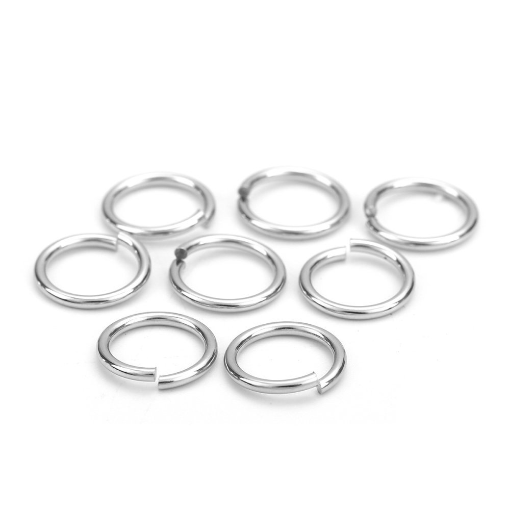 10 Open joint rings 12 mm Stainless steel