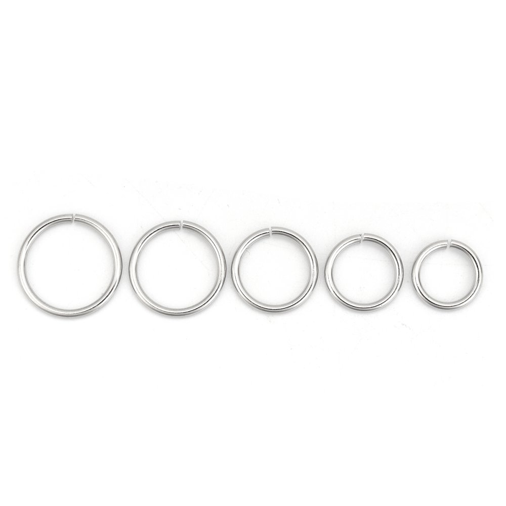 10 Open joint rings 12 mm Stainless steel