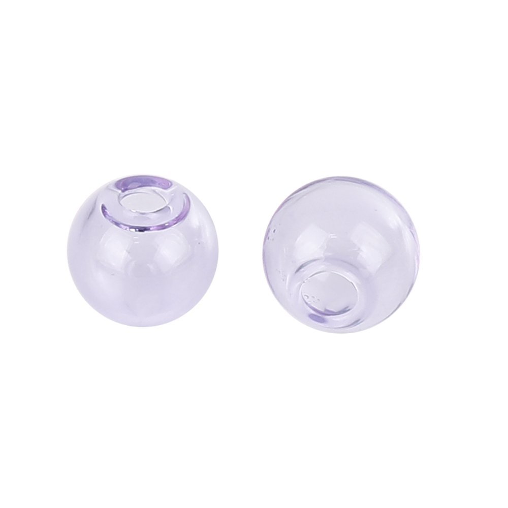 10 Glass balls round 12mm Purple to fill