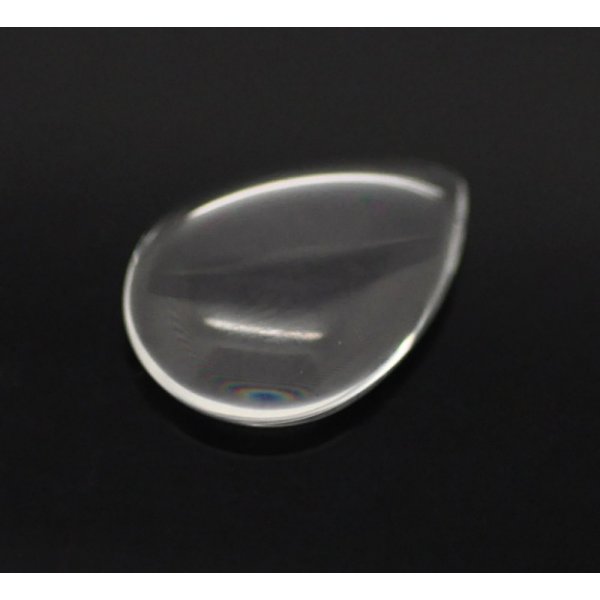10 Cabochons Drops 13 x 18 mm in transparent magnifying glass N&deg;24
