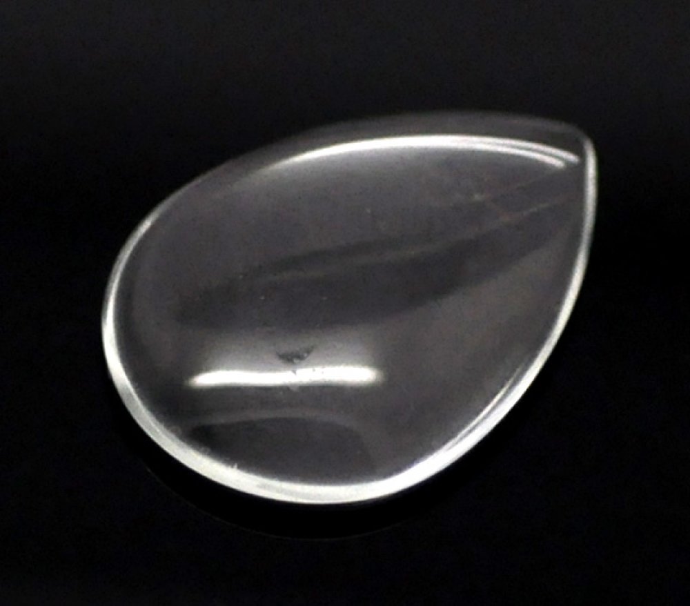 10 Cabochons Drops 18 x 25 mm in transparent magnifying glass N°25