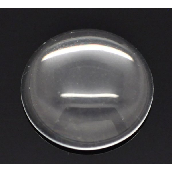 10 Cabochons Ronds 10 mm en verre loupe transparent N&deg;02