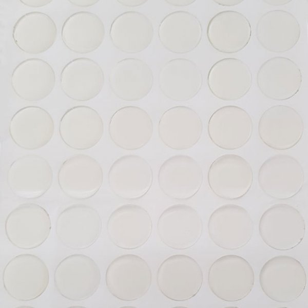 10 Self-adhesive Resin Cabochons of 25 mm Transparent