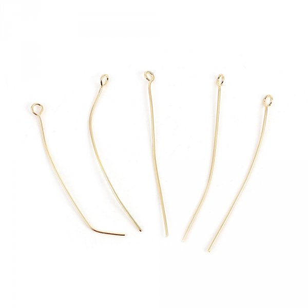 10 Nails 50 mm eyebolt 18K gold plated