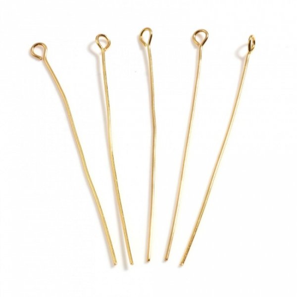 10 Clous &agrave; tiges &agrave; t&ecirc;te ronde acier inoxydable 50 mm Dor&eacute;