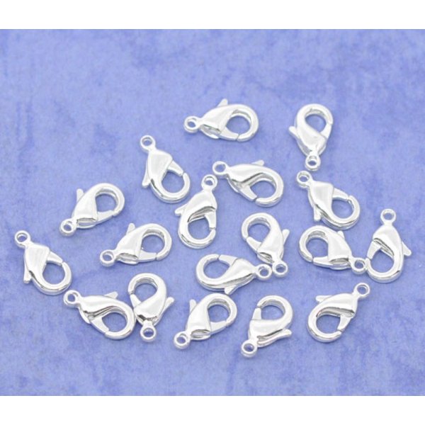 10 Carabiner clasps 12 x 07 mm.