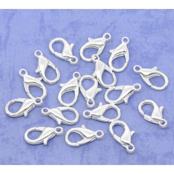 10 Carabiner clasps 14 x 08 mm.