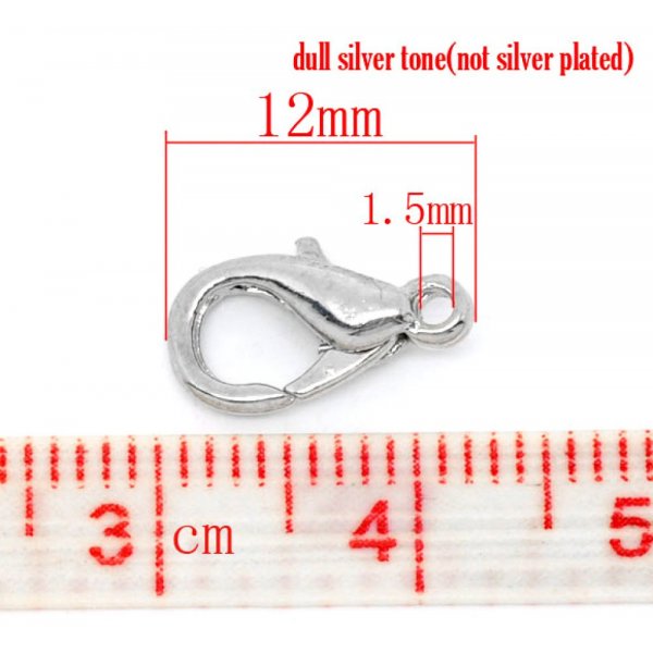 10 Carabiner clasps 12 x 07 mm.