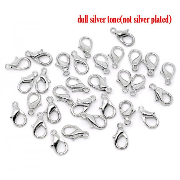 10 Carabiner clasps 12 x 07 mm.