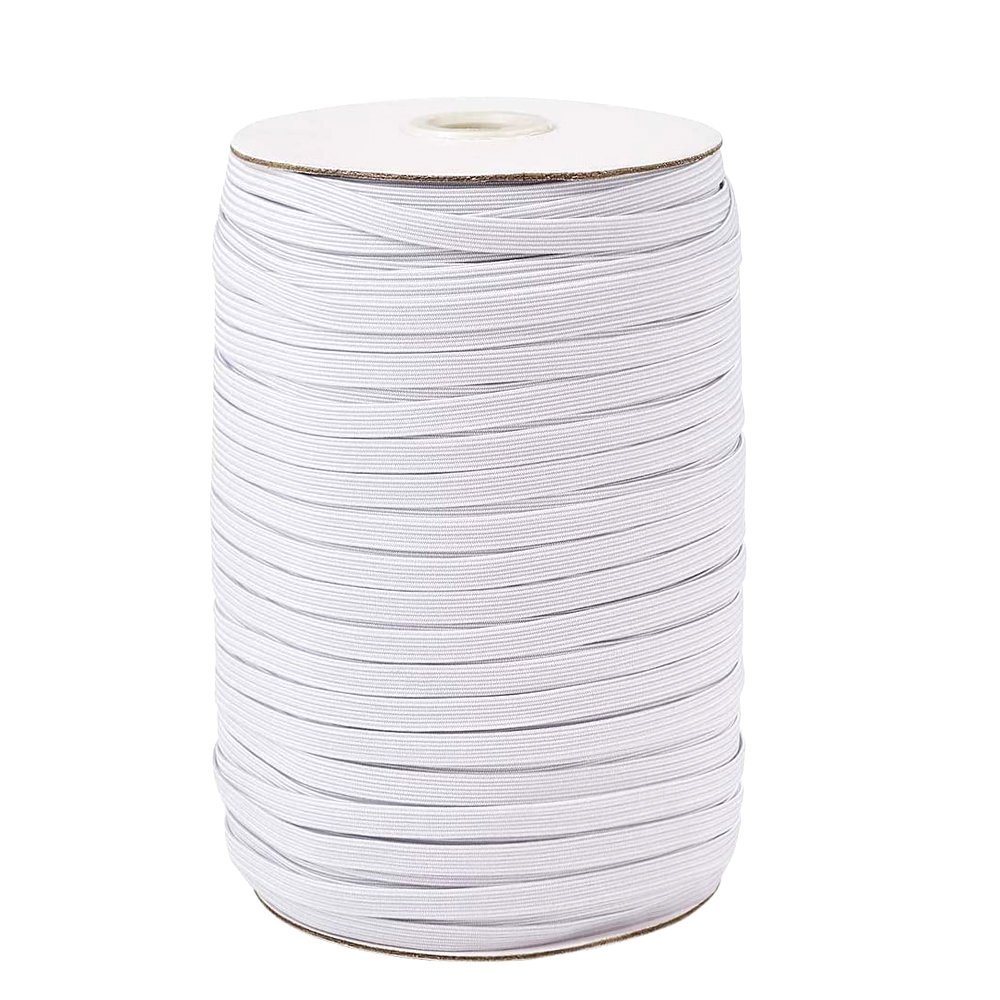 10 Meters Flat mask elastic 5 mm WHITE N°02