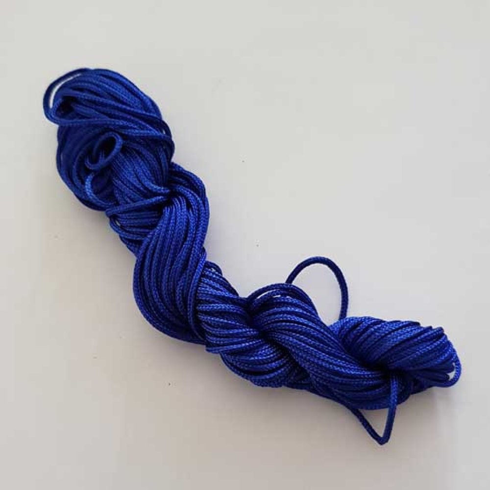 10 Mètres de Cordons 2 mm Nylon Tressés Bleu Electrique