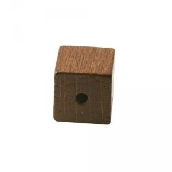 10 Wooden Beads Cube / Square 10 mm Dark Brown