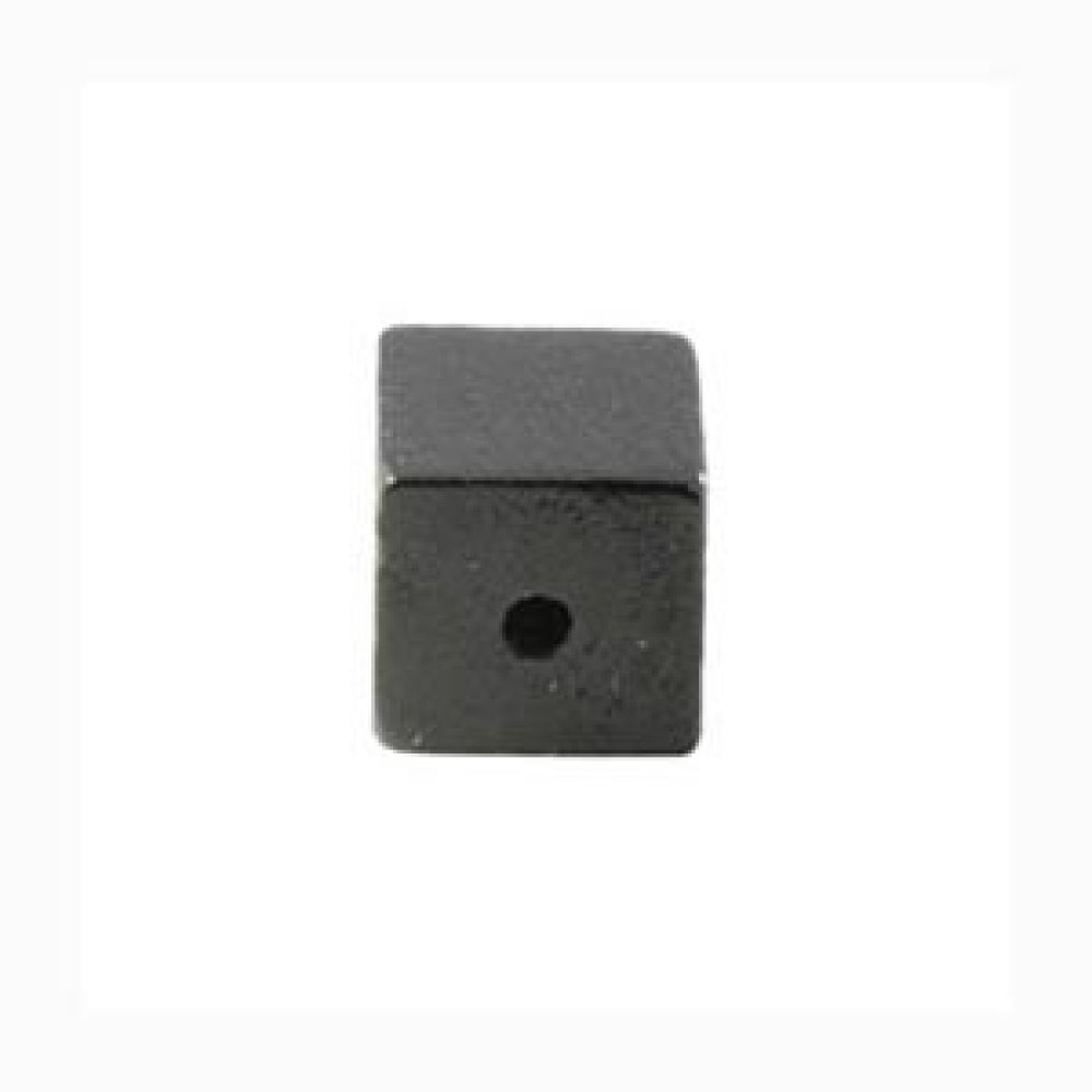 10 Wooden Beads Cube / Square 10 mm Black