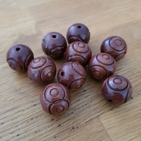 10 Round Beads 18/18 mm N&deg;01