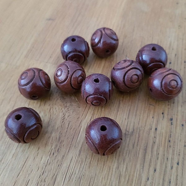 10 Round Beads 18/18 mm N&deg;01