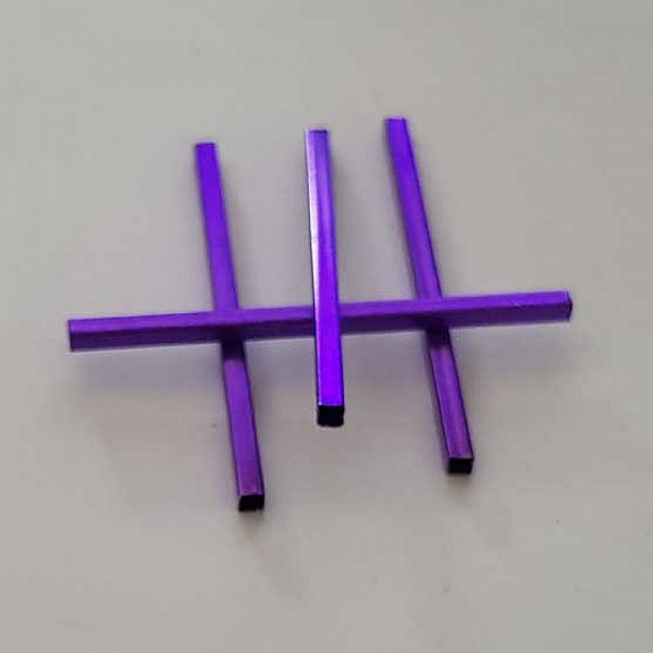 10 Tubes Carr&eacute;s 40 mm Violet