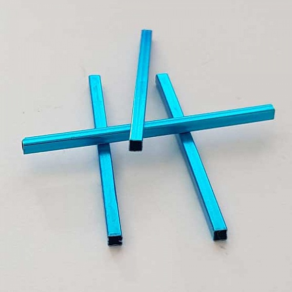 10 Tubes Carr&eacute;s 40 mm Turquoise