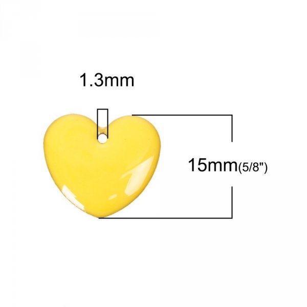 10 silver sequins enamelled double face heart N&deg;04