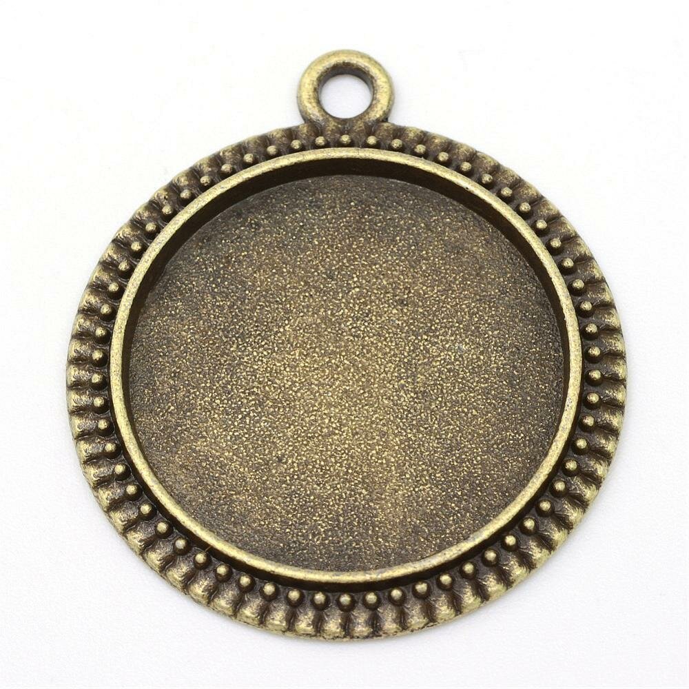 10 x 20mm Bronze cabochon holders, cabochon pendants 34AB