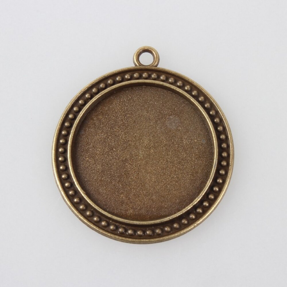 10 x 30mm bronze cabochon holders, cabochon pendants 88AB 